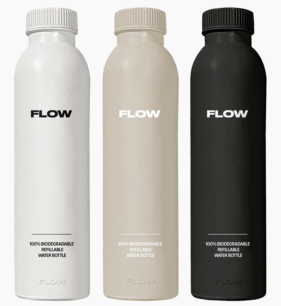 EcoTraveller Canada - FLOW 100% Biodegradable Refillable Water Bottles.